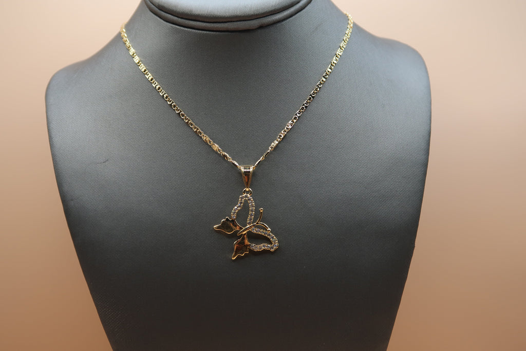 Diamonds butterfly necklace