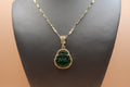 Green buddha necklace
