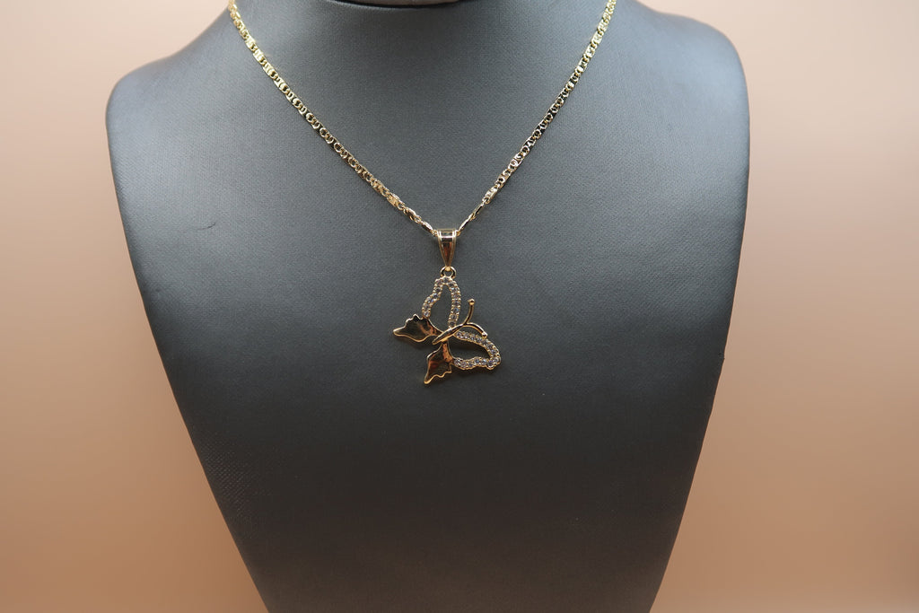 Diamonds butterfly necklace