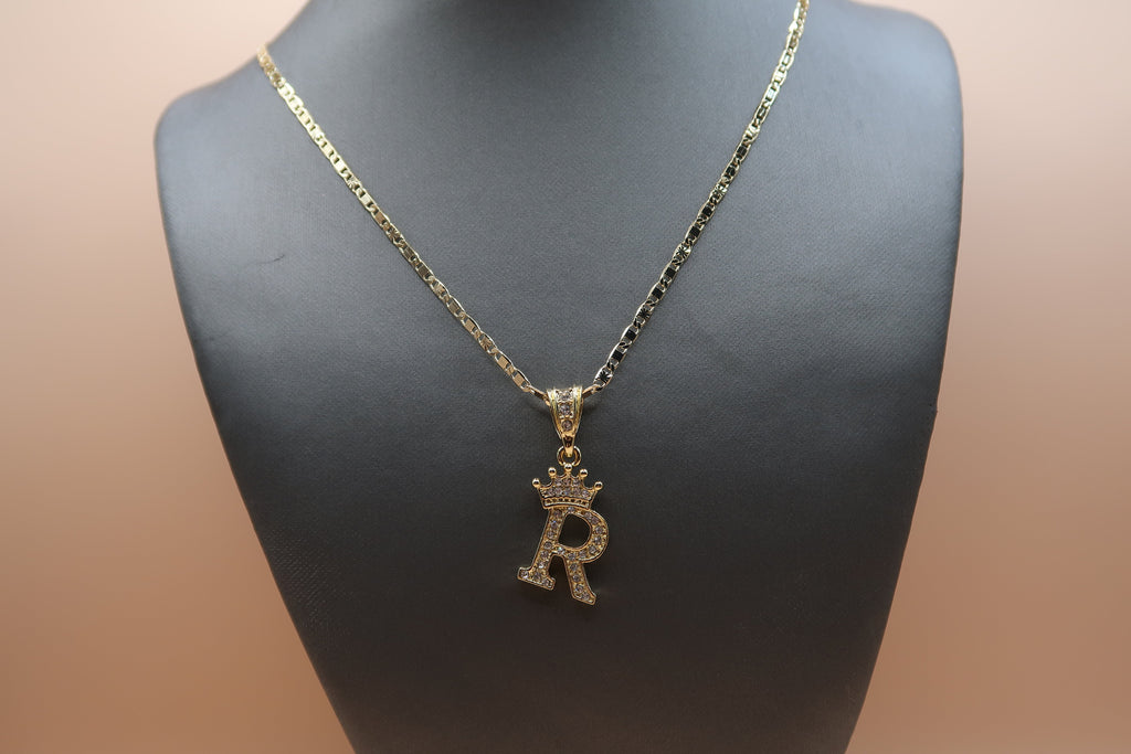 R Crown Necklace